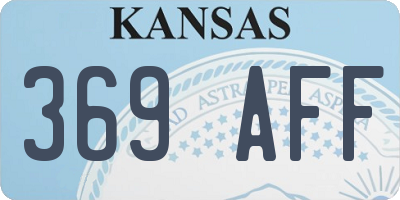 KS license plate 369AFF
