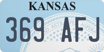 KS license plate 369AFJ