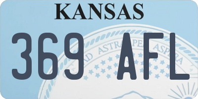 KS license plate 369AFL