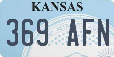 KS license plate 369AFN