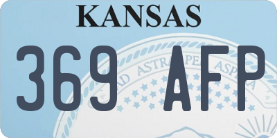 KS license plate 369AFP