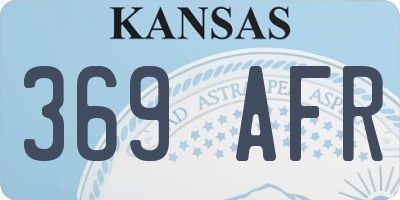 KS license plate 369AFR