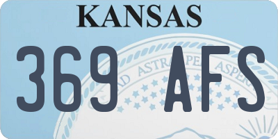 KS license plate 369AFS