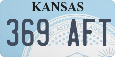 KS license plate 369AFT