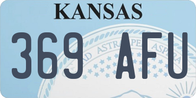 KS license plate 369AFU