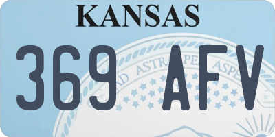 KS license plate 369AFV