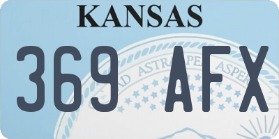 KS license plate 369AFX