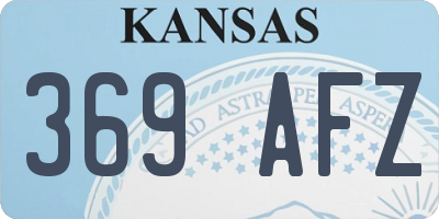 KS license plate 369AFZ