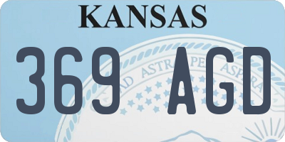 KS license plate 369AGD