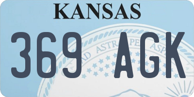 KS license plate 369AGK