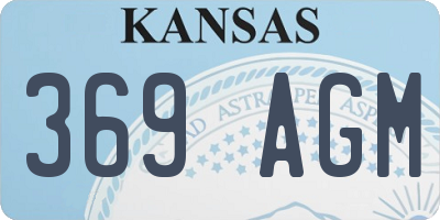 KS license plate 369AGM