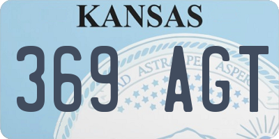 KS license plate 369AGT