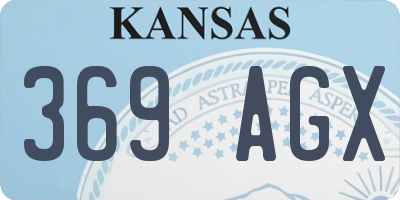KS license plate 369AGX