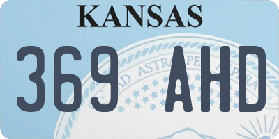 KS license plate 369AHD