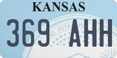 KS license plate 369AHH