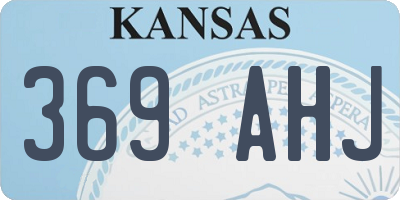 KS license plate 369AHJ