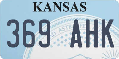 KS license plate 369AHK
