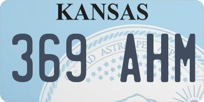KS license plate 369AHM