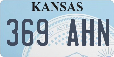 KS license plate 369AHN