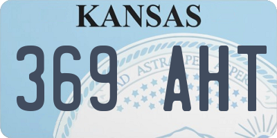 KS license plate 369AHT