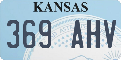KS license plate 369AHV