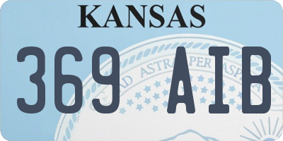 KS license plate 369AIB