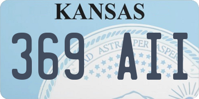 KS license plate 369AII