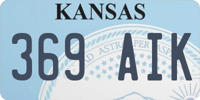 KS license plate 369AIK