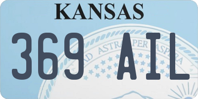 KS license plate 369AIL