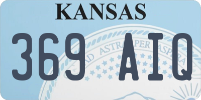 KS license plate 369AIQ