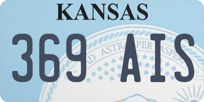 KS license plate 369AIS