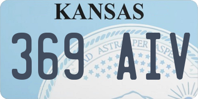 KS license plate 369AIV
