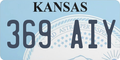 KS license plate 369AIY