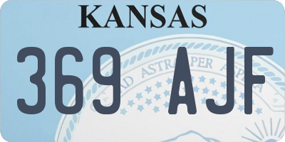 KS license plate 369AJF