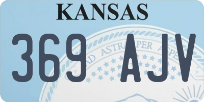 KS license plate 369AJV