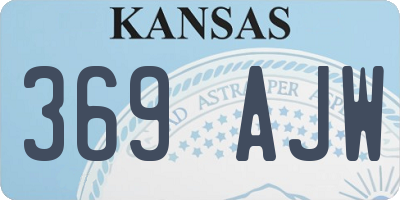 KS license plate 369AJW