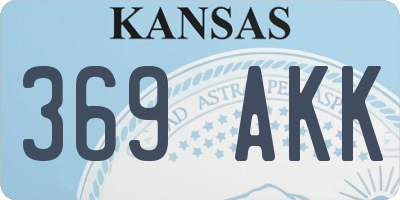 KS license plate 369AKK