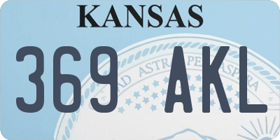 KS license plate 369AKL