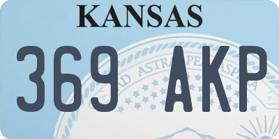 KS license plate 369AKP