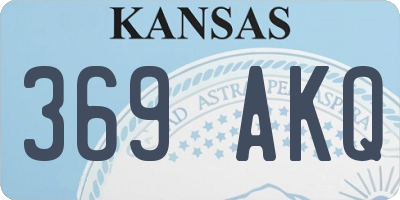 KS license plate 369AKQ