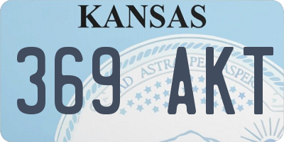 KS license plate 369AKT