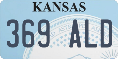 KS license plate 369ALD