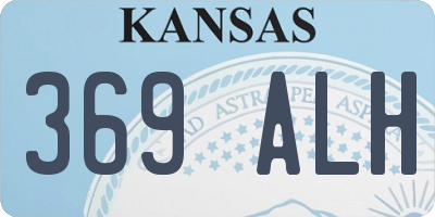 KS license plate 369ALH