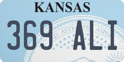KS license plate 369ALI