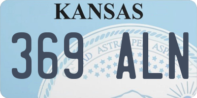 KS license plate 369ALN