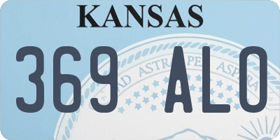 KS license plate 369ALO