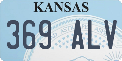 KS license plate 369ALV