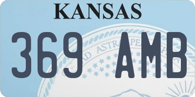 KS license plate 369AMB