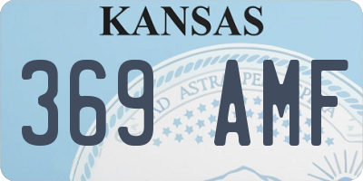 KS license plate 369AMF