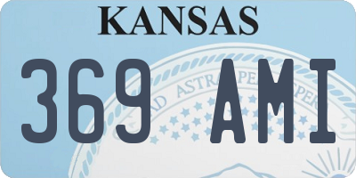 KS license plate 369AMI